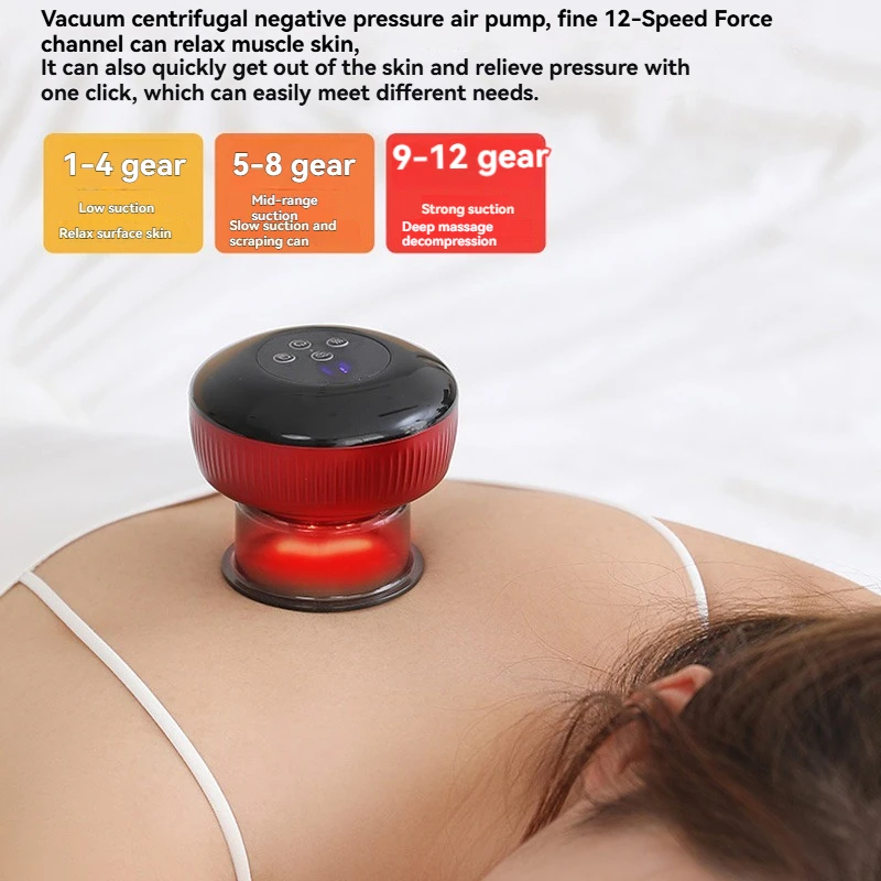 

Intelligent vacuum cupping massager with electric heating and scraping suction cups to relieve fatigue and promote healthy scrap