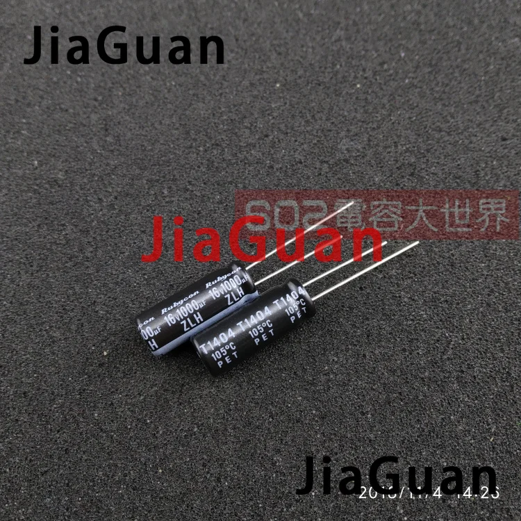 20PCS NEW RUBYCON ZLH 16V1000UF 8x20mm 105 degrees 1000UF/16V high frequency low resistance and long life zlh1000uf 16V