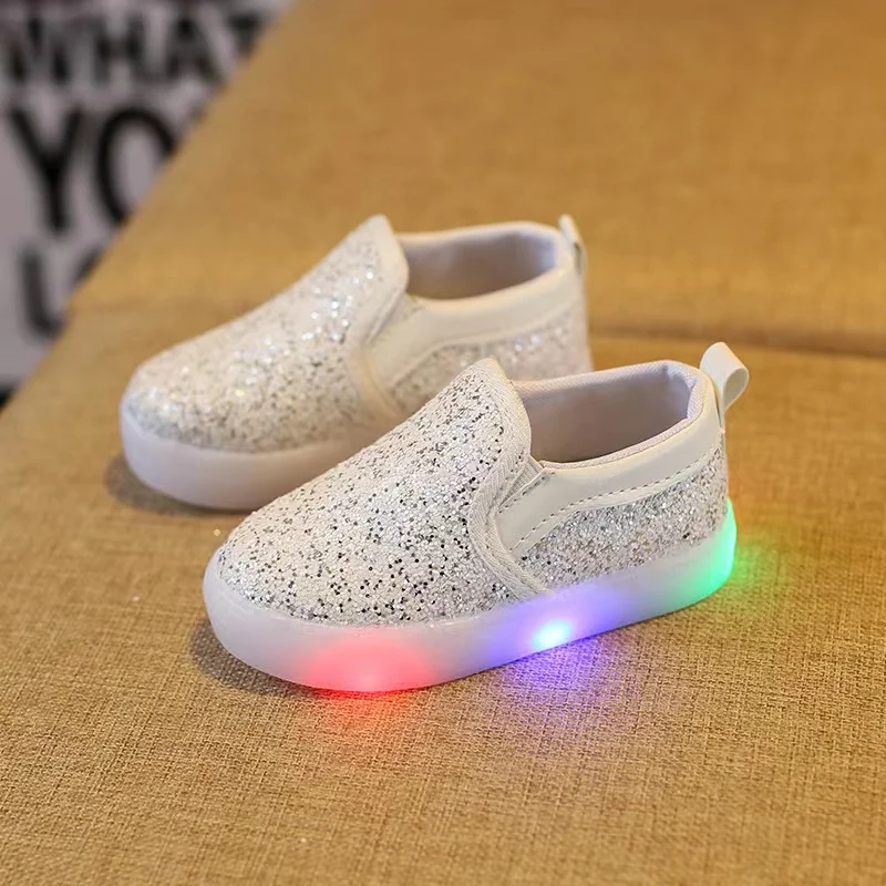 KIDS Led Sports Shoes Baby Toddler Light Up Shoes 1-6 Years  Girls Luminous Sneakers Children Glowing Running Shoes