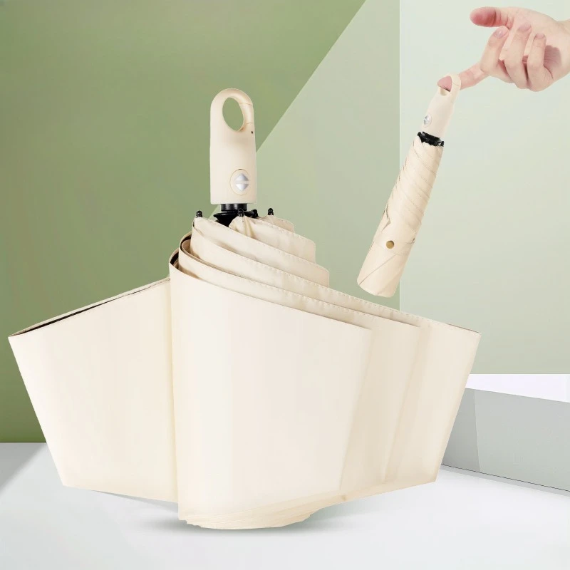 

Креативный мини-портативный зонт, 3-складной карманный зонт от солнца, женский полностью автоматический зонт для путешествий, уличные солнцезащитные инструменты