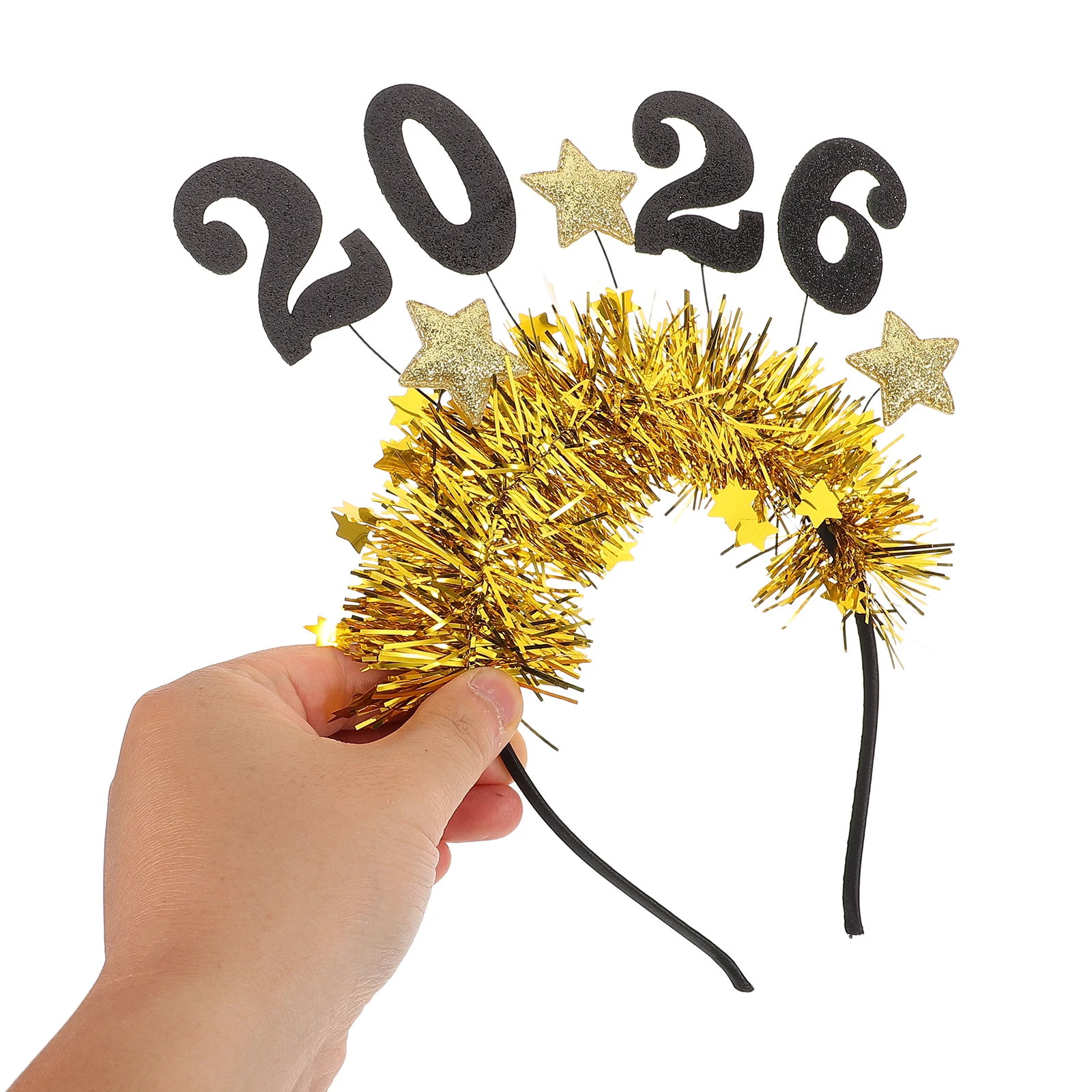 

2Pcs 2026 New Year Headbands Lightweight Soft Materials Extended Wear Versatile Style Various Occasions Holiday Vibe