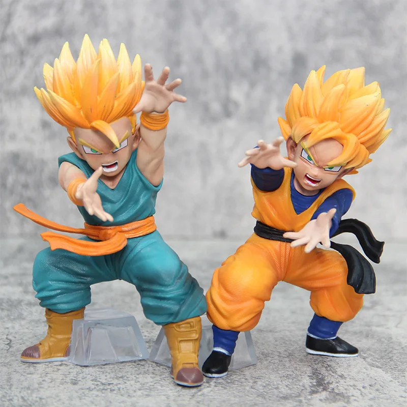 

14cm Ornaments Dragon Ball Z Figure Trunks Goten Anime PVC Figure DBZ Gotenks Trunks Goten Action Figure Model Toy Gifts