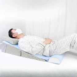 Triangular Wedge Pillow for Acid Reflux and GERD 30 Degree Incline Supports Back Neck for Better Sleep Removable Cover Included