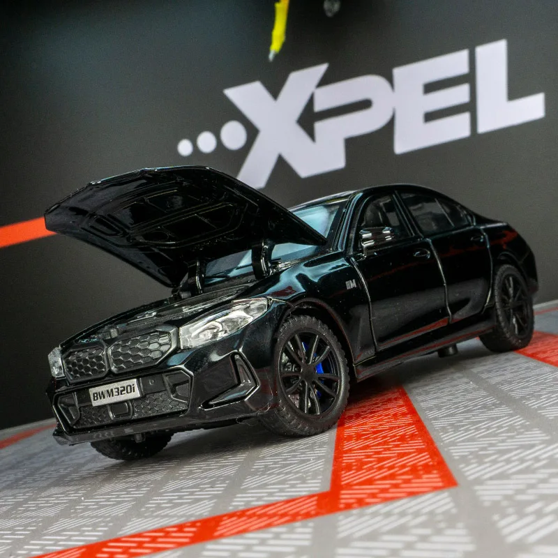 

1:32 320Li Sports Car Simulation Diecast Metal Alloy Model car Sound Light Pull Back Collection Kids Toy Gifts
