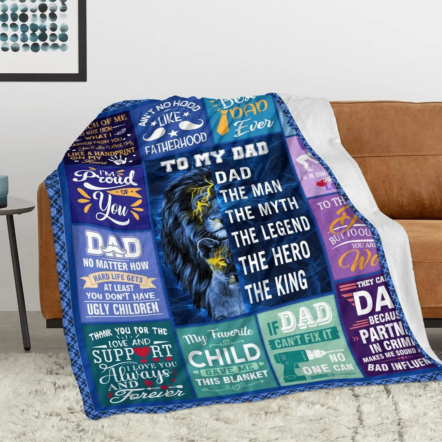 

Dad's Gift, Gift Blanket for Dad, Birthday Gift for Dad, Best Dad Gift, Anniversary Father's Day Christmas Gift Creativity