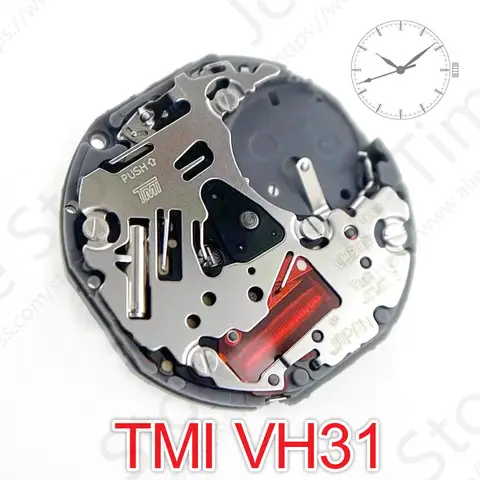 VH31 Süpürme İkinci 3 El Japonya Kuvars Hareketi Tmi Zaman Modülü Hareketi Vh31b 110 1⁄2 Ligne Kuvars Hareketi Üç El 1/4 Sanal