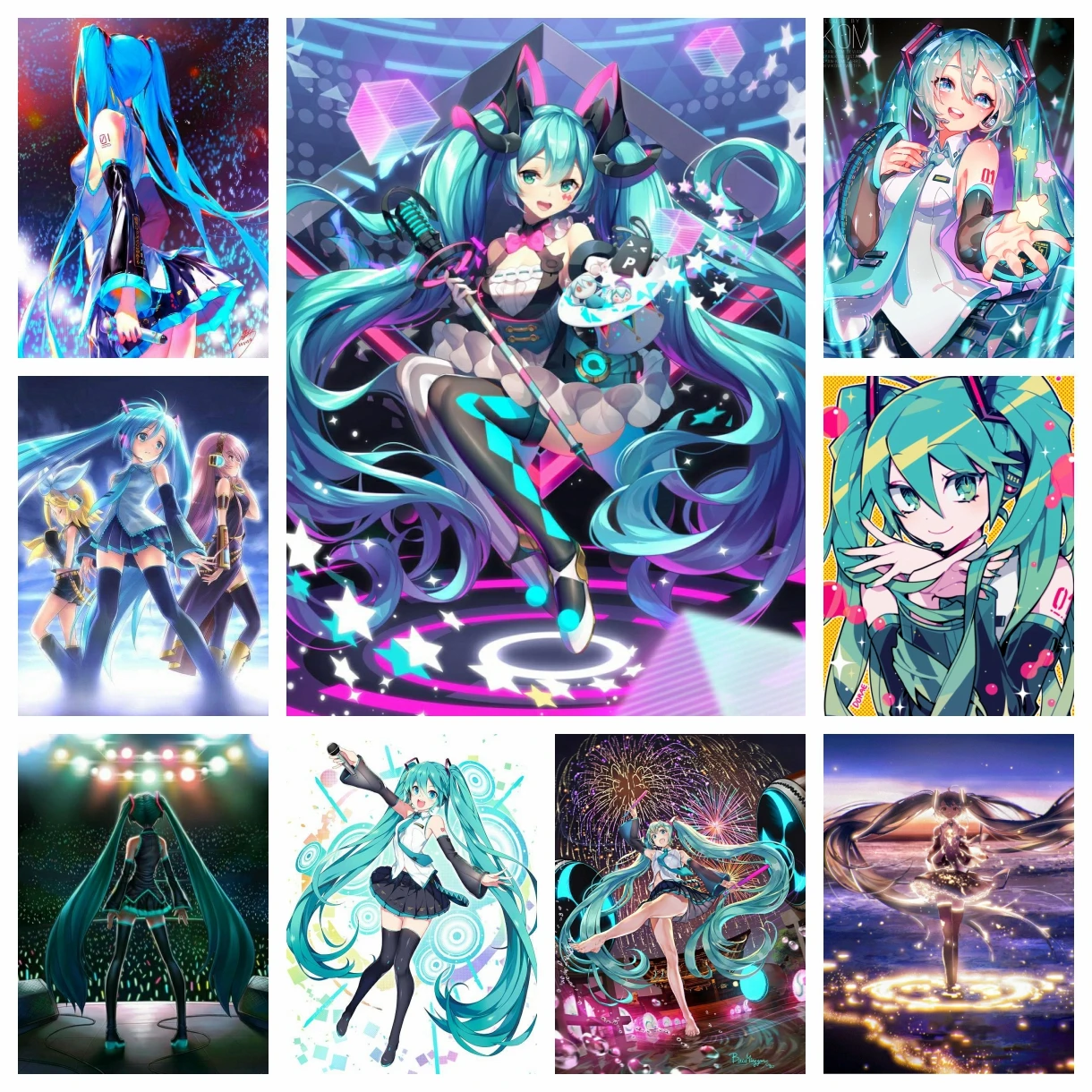 

Японский мультфильм для девочек Мику 5D DIY алмазная живопись вышивка крестиком художественная мозаика полная дрель круглая вышивка домашний декор детский подарок