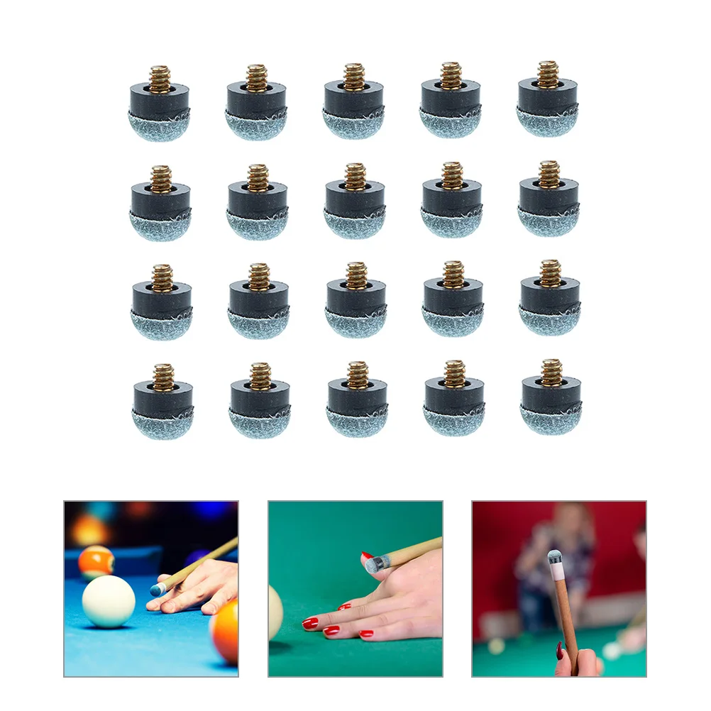 

50pcs Replacement Pool Cue Tips Screw On Stick Tips Rust-Proof Cue Tip Parts For Players Beginners Billiard Enthusiasts