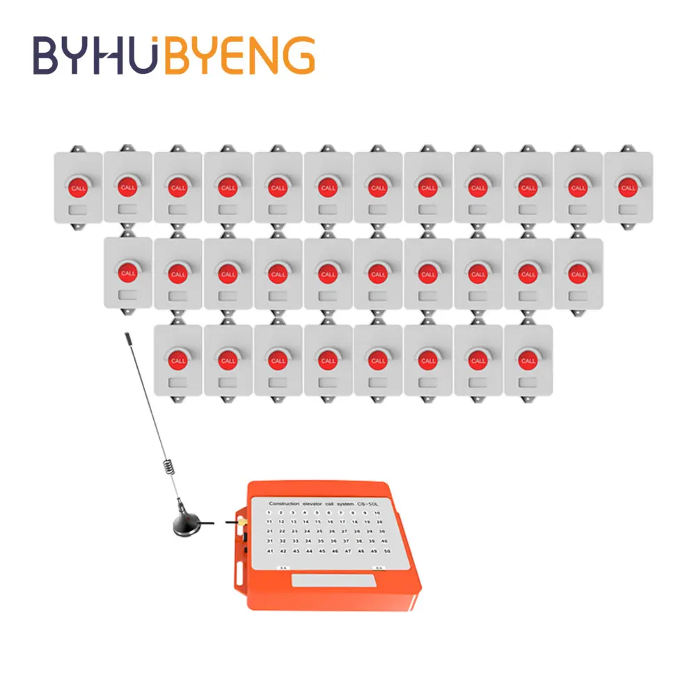 byhubyeng 30 botoes receptor construcao elevador local sem fio chamada receptor de longo alcance host para bell 01