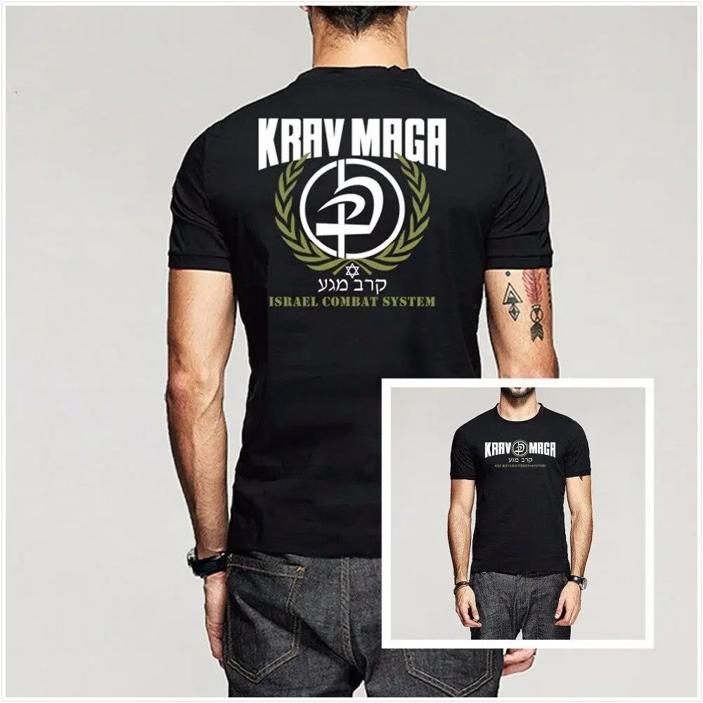 Israel Self Defense System Krav Maga Gym Training T-Shirt 100% Cotton O-Neck Summer Short Sleeve Casual Mens T-shirt Size S-3XL