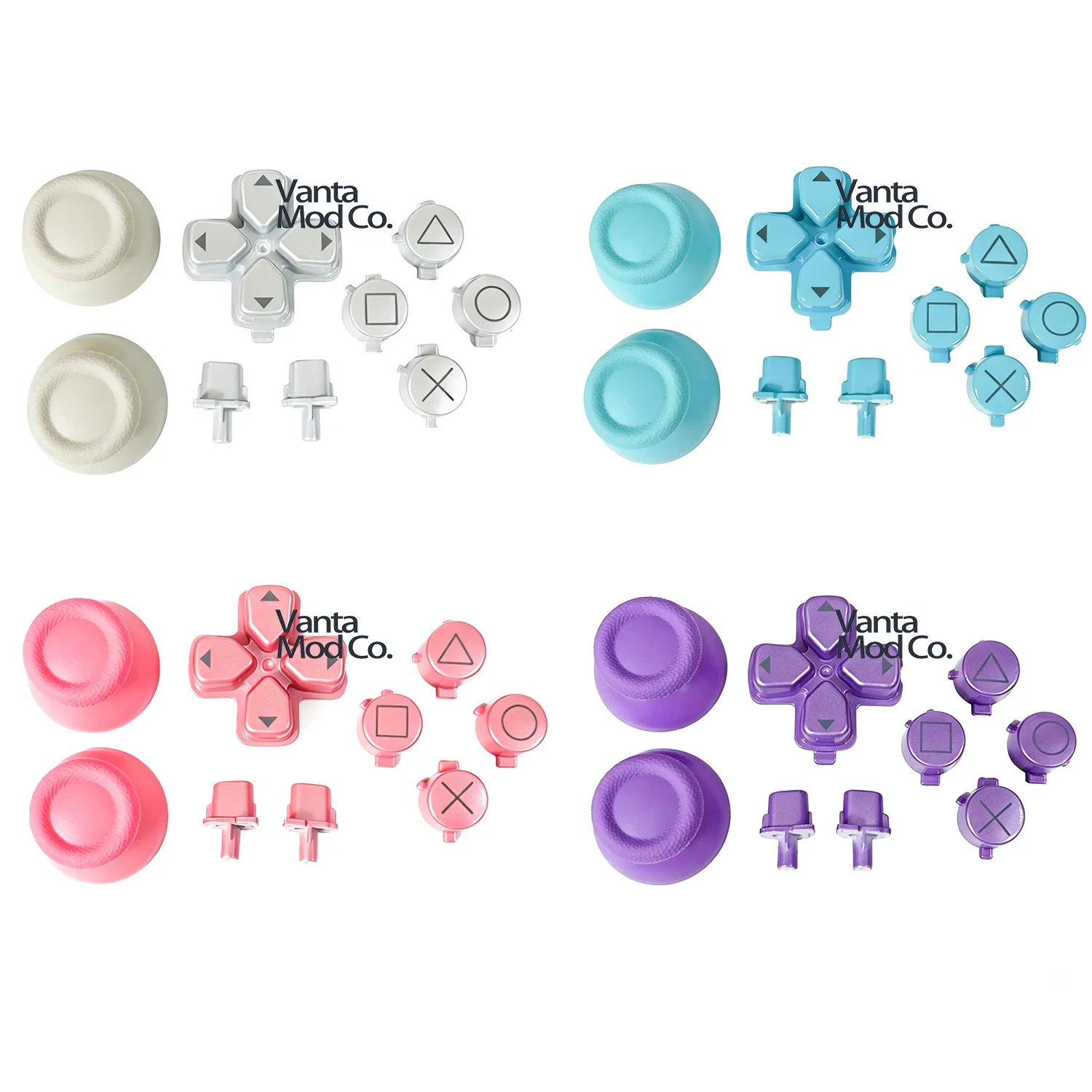 

Starlight-Effect Replacement Parts for PS5 V1 V2 V3 Controllers ABXY Buttons Directional Pad Trigger Buttons and Share Button