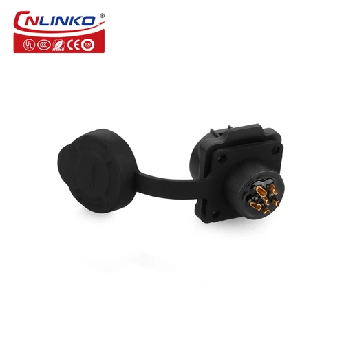 Imagen 2 del producto CNLINKO LP12 2 ~ 8 pines conector eléctrico en ángulo impermeable de 90 grados Cable de soldadura en forma de L enchufe de liberación rápida nueva llegada