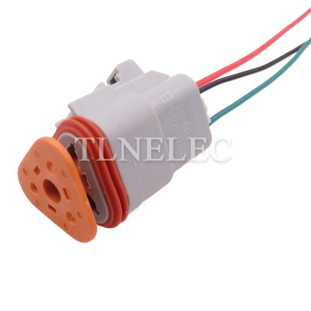 3 Pin Way Car Wire Harness Socket with Wires Auto Male Female Connectors DT06-3S DT04-3P