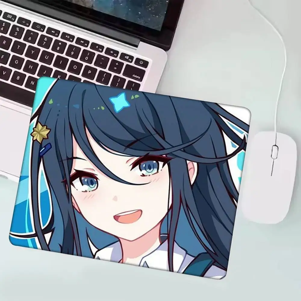 

1pc Cute Anime H-hoshino I-ichika Mousepad Small LockEdge For Gamers Computer Desk Pad Rectangular Anti-slip Rubber