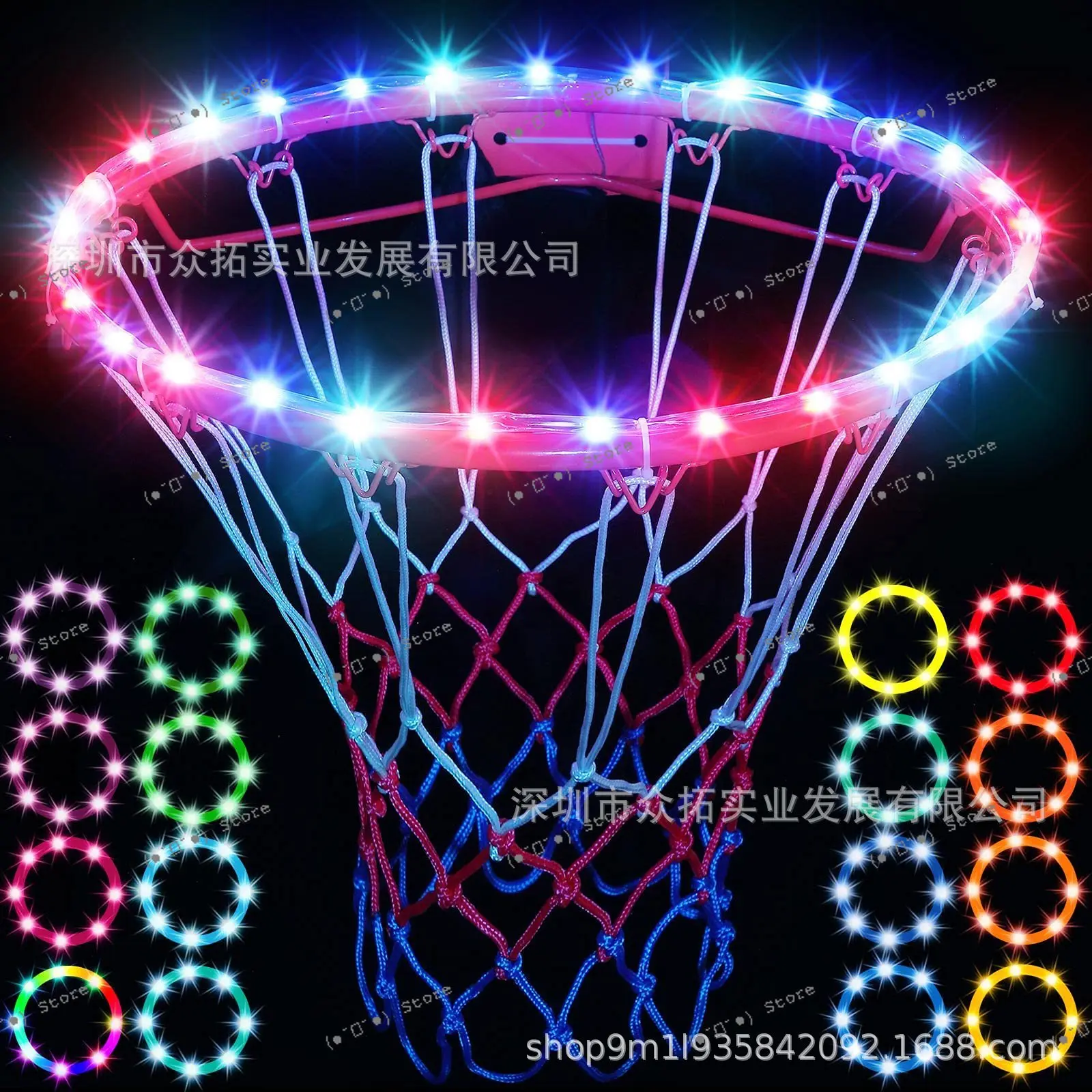 

New LED Basketball Frame, Luminous Basketball Frame Outdoor Rain-proof Luminous Basketball Net