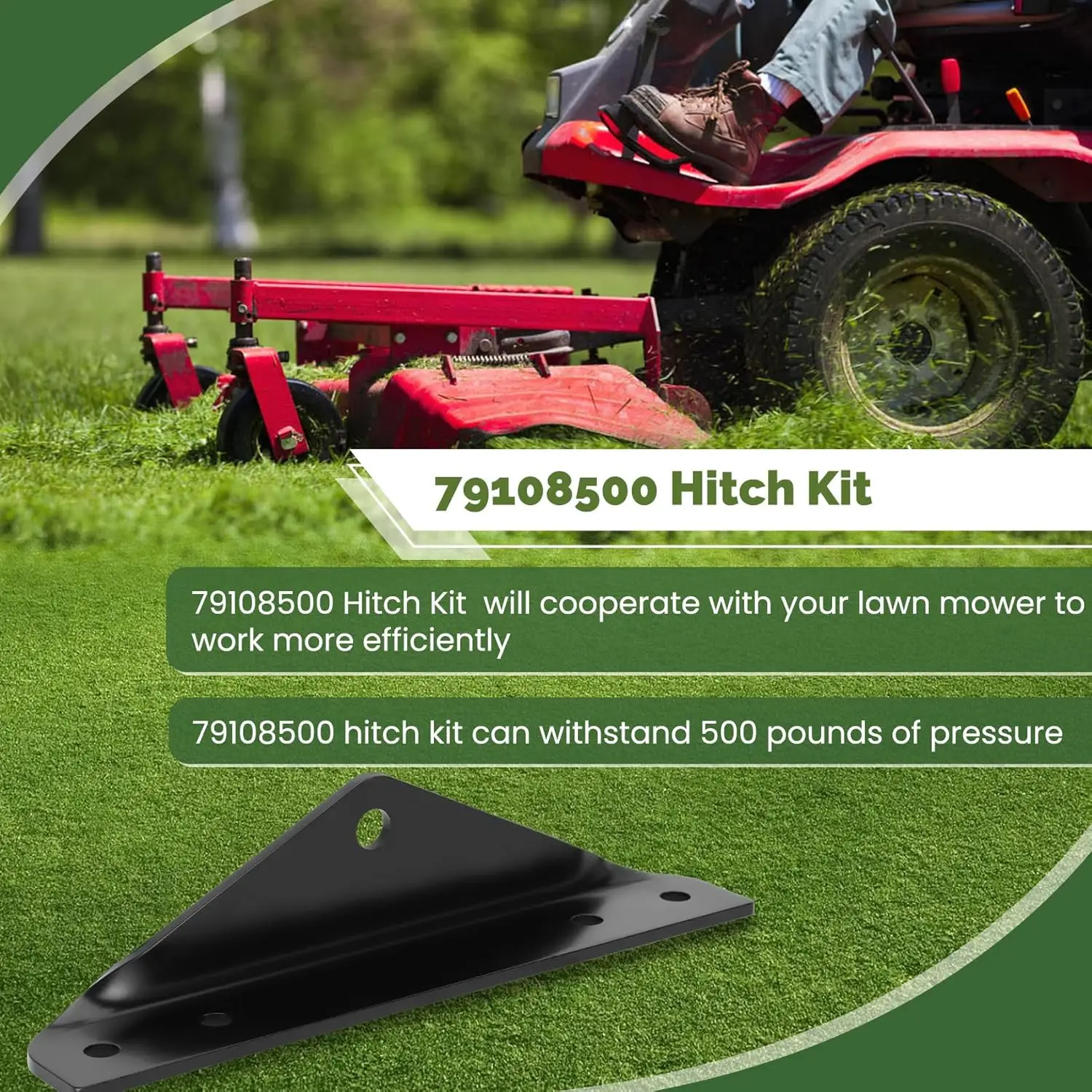 مجموعة وصلة المقطورة لـ Gravely ZT HD، PRO-Turn ZX/Z، Compact-PRO & Ariens Zenith، 500 رطل، فولاذ عالي التحمل #4