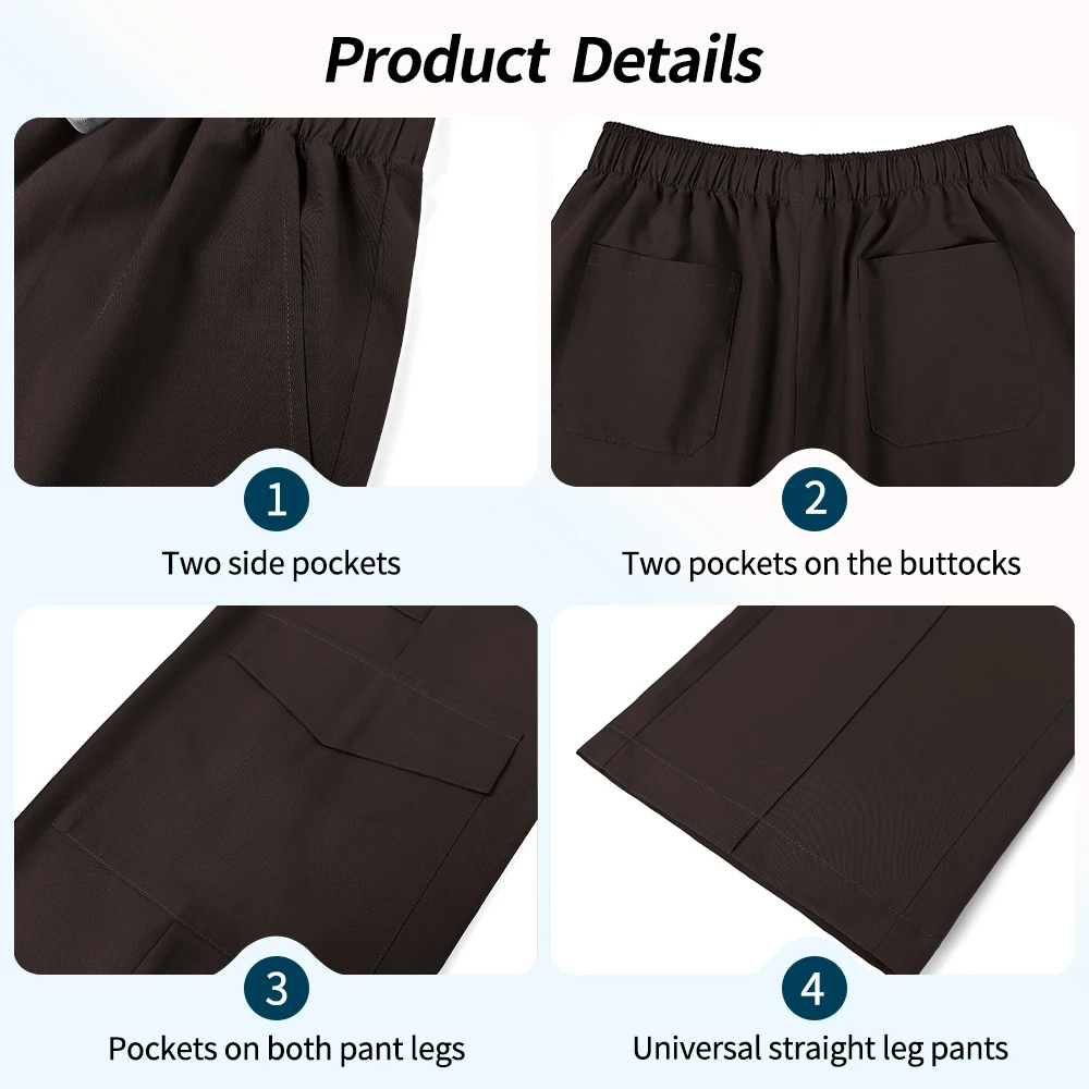 Uniformes médicos, ropa exfoliante para mujeres y hombres, venta al por mayor, conjunto de enfermería para enfermera, Top Unisex y pantalones rectos, traje de secado rápido