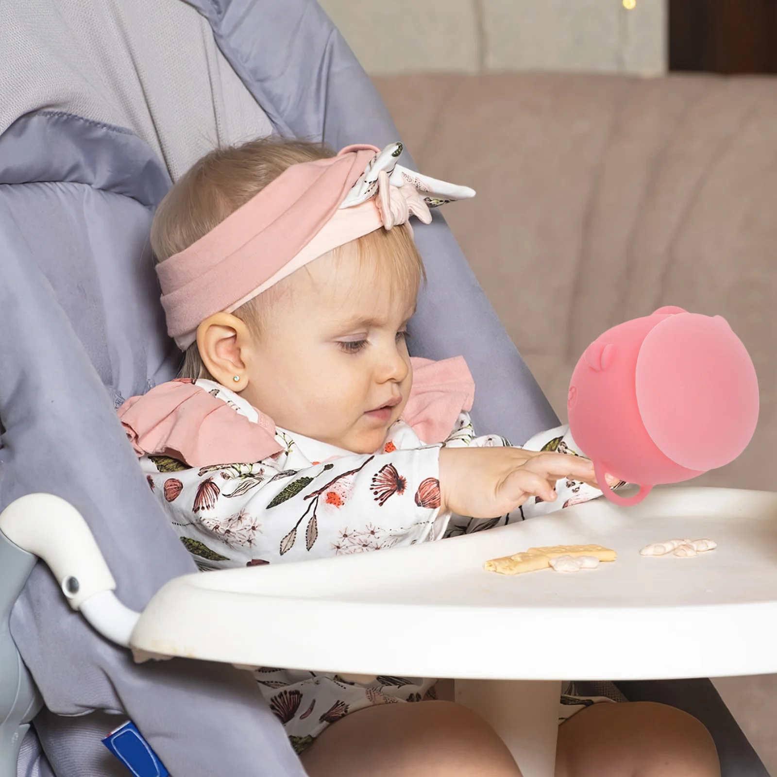 

1 шт. силиконовая детская присоска в форме поросенка, нескользящая прочная гибкая детская обеденная тарелка, миска, посуда для кормления