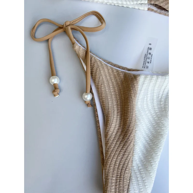 Bikini Double New Bikini Bandage Swimsuit Stitching Swimsuit Female Sexy Swimsuit Color Matchingbikini6612