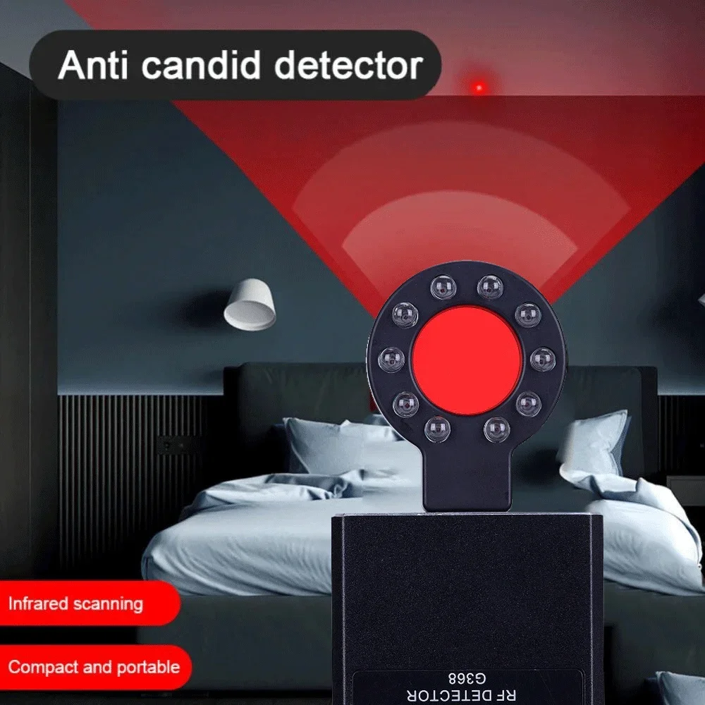 USB Anti Candid Camera Detector Outdoor Travel Hotel Anti-Theft Camera LED IR Alarm Hidden Camera Detector Scanning Devices