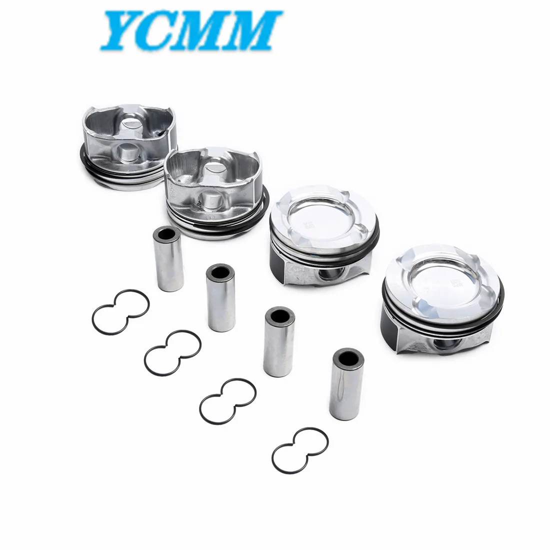 A2540309200 4x Engine Piston & Piston Ring Assembly Kit 78.00mm STD M254.915 1.5T For Mercedes-Benz C260 A2540309300