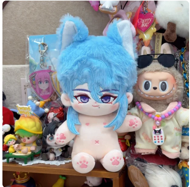 

20cm Genshin Impact Wriothesley Doll Cosplay Cartoon Soft Body Change Clothes Pillow Xmas Gifts YKY