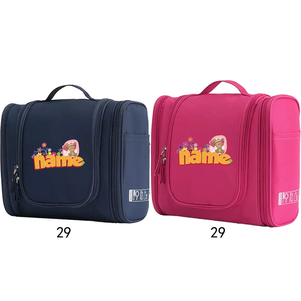 Sac à cosmétiques personnalisé avec nom, petits sacs à cosmétiques portables, sac à main de toilette, portefeuille d'argent, pochette de rangement pour rouge à lèvres