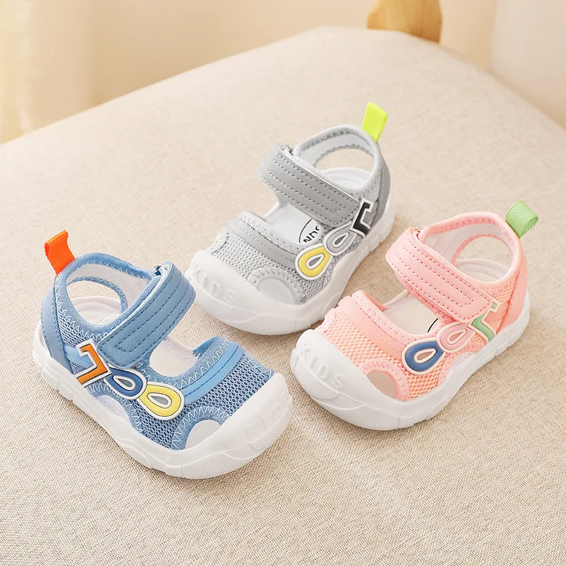 

Spring and Autumn New Infant and Toddler Mesh Upper Sandals Baby Kids Non-slip Breathable Soft Sole Casual First Walkers Shoes