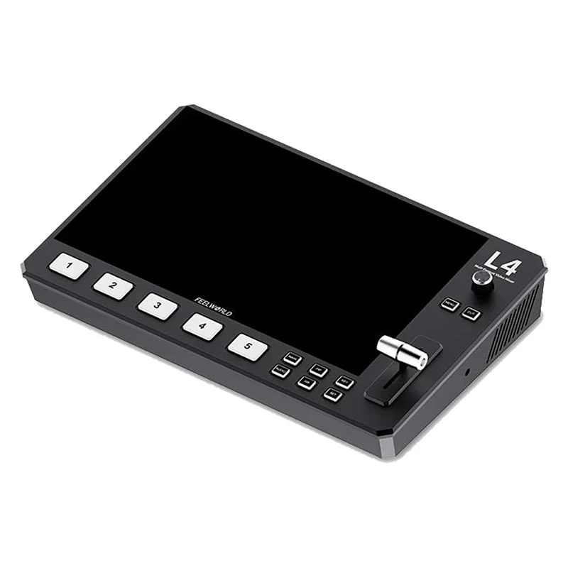 

2025 FeelworldL4 Многокамерный видеомикшер-переключатель 5-канальный 4HD-MI SDI Сенсорный экран USB Быстрая потоковая передача в реальном времени PTZ