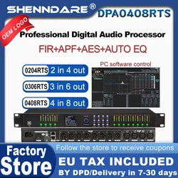 ShennDare DPA0408RTS Professional Stage Digital Audio Processor 32Bit DSP 16Band AUTO EQ With AES Input Output FIR Speaker Audio