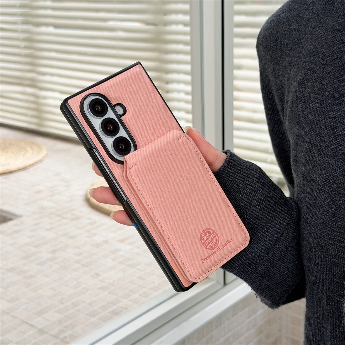 2 في 1 محفظة جلدية مغناطيسية بطاقات Solt قضية الهاتف لسامسونج غالاكسي أضعاف 7 6 5 4 3 حامل شحن لاسلكي الغطاء الواقي