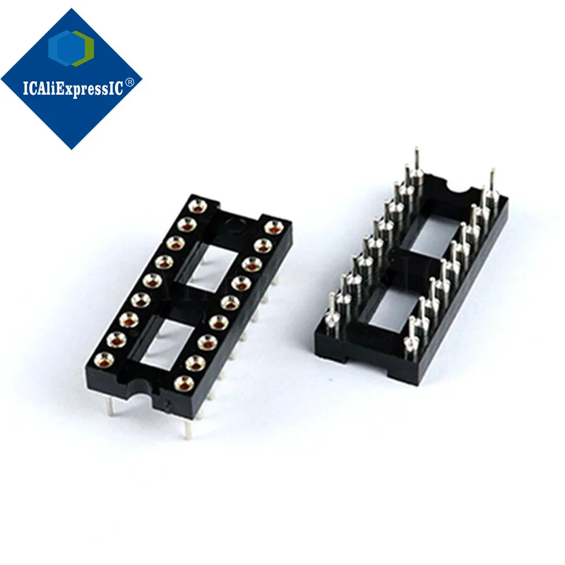 10piece IC socket integrated block in-line DIP single-chip microcomputer chip round hole base sub 18P narrow