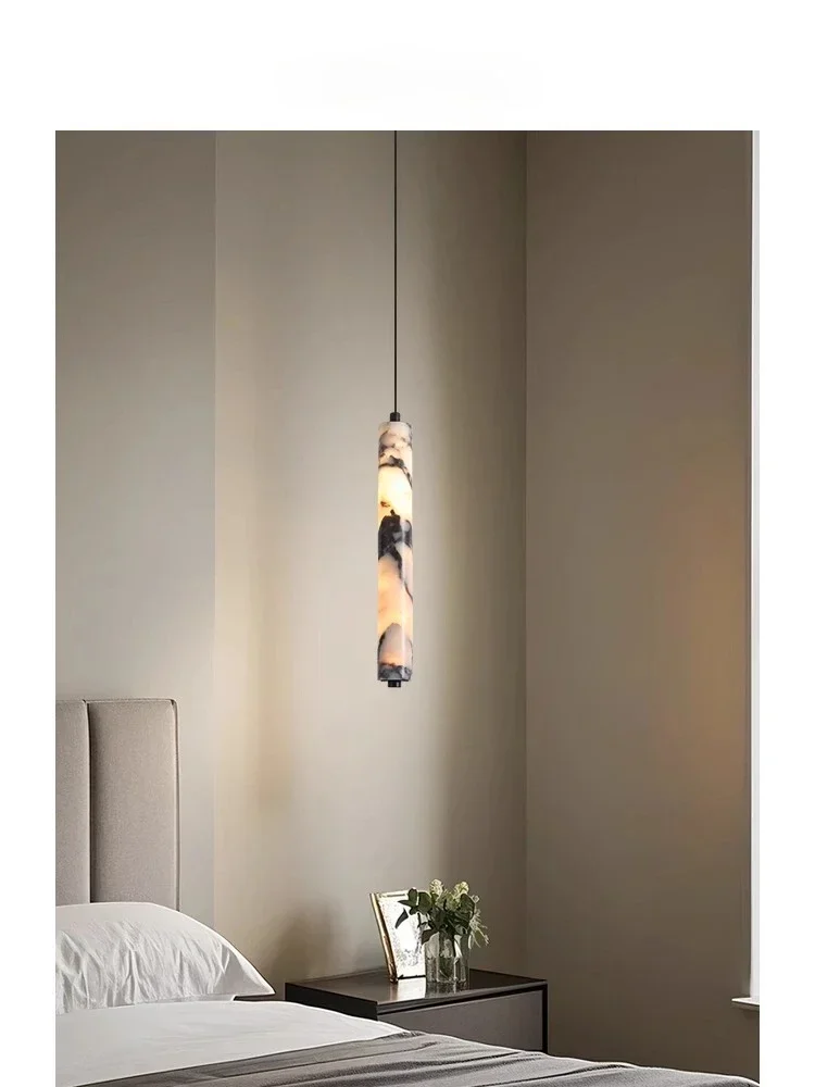 Creative Natural Stone Pendant Lamp High-end Bedside LED Chandelier Living room Decoration Home Design Hanging Lights