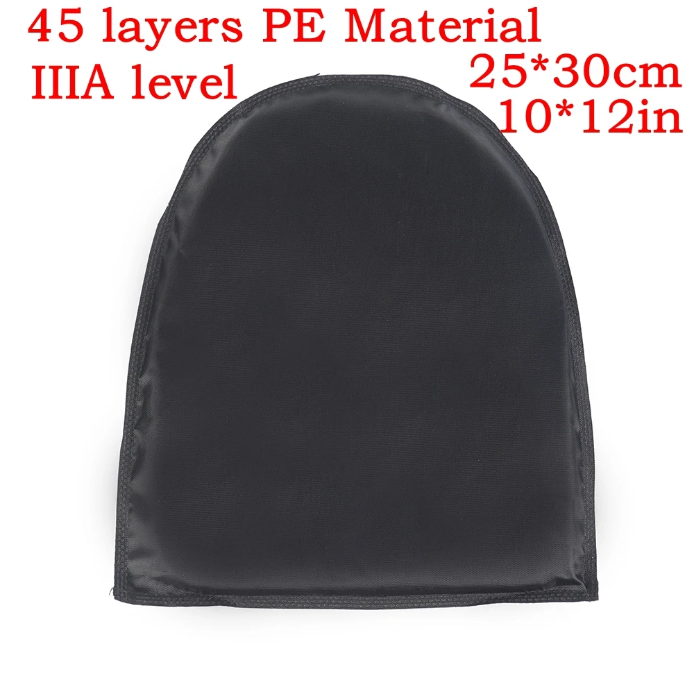 1pc 3+A Body Defensive Shield Weight Sport Self-defense Security Plates Soft 45 Layers PE Material 10x12in Safety Armor