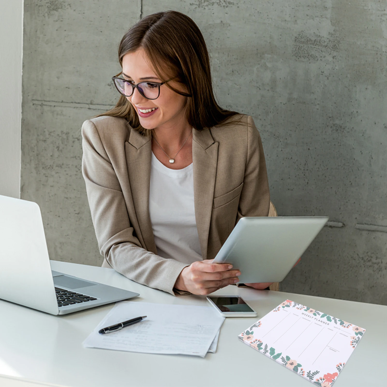 مفكرة التخطيط الأسبوعي المسيل للدموع، هدية عملية للأصدقاء والعائلات زملاء الدراسة، منظم جدول خفيف الوزن سهل الحمل #1