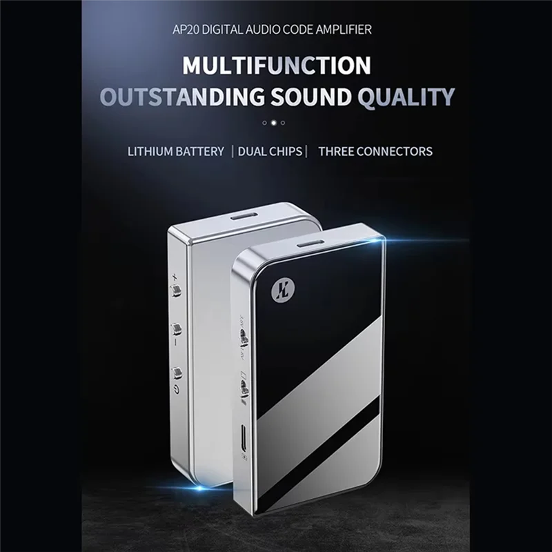 New--JCALLY AP20 Protable Amplifier Dual DAC Chip 2.5/3.5/4.4 Built-In Lithium Battery Portable DAC & Amp PCM 32Bits 384Khz DSD2