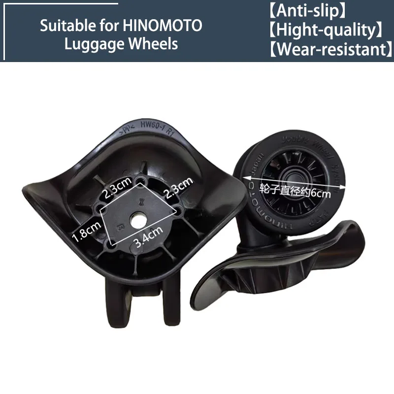 

2/4 Wheels Universal Wheels for HINOMOTO HW60-1 Swivel Wheels Luggage Accessories Replacement Trolley Parts for Suitcase