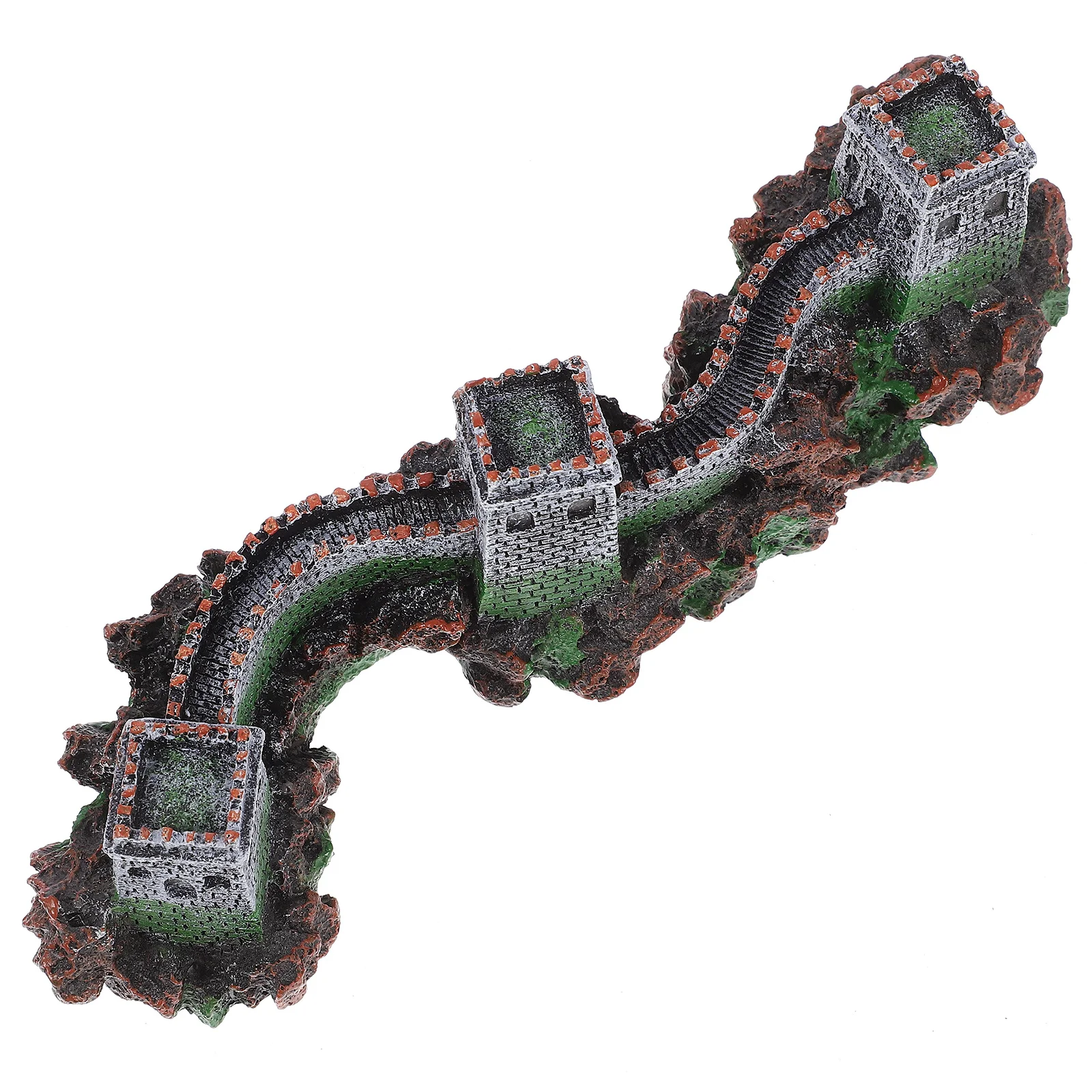 

Great Wall Rockery Aquarium Decor Resin Fish Tank Landscape Ornament Lightweight Realistic Craft for Home Vivid Natural