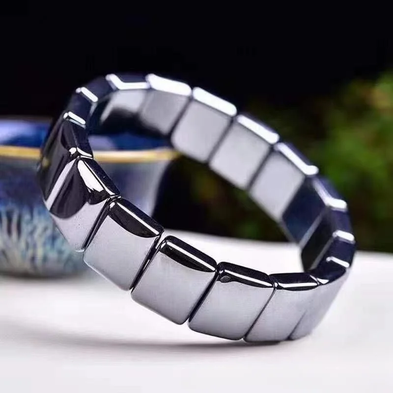 Terahertz Polysilicon Cold and Hot Double-effect Magnet Bracelet, Fashionable and Atmospheric Men's and Women's Bracelet.