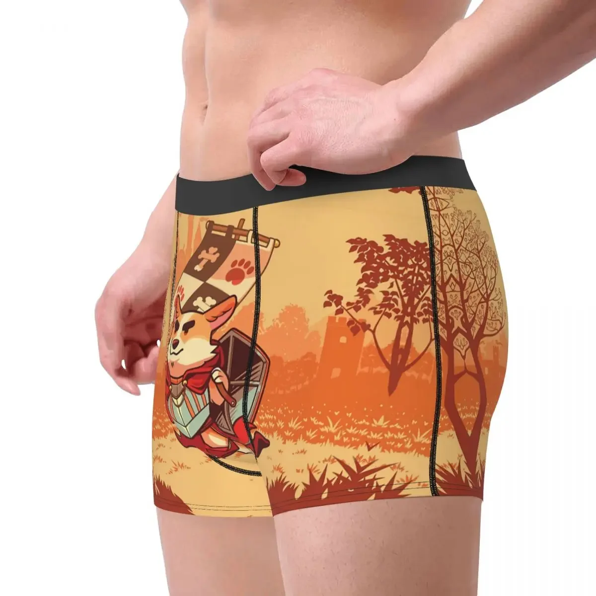 Calzoncillos de Corgi Knight para hombre, ropa interior cómoda, Calzoncillos Bóxer