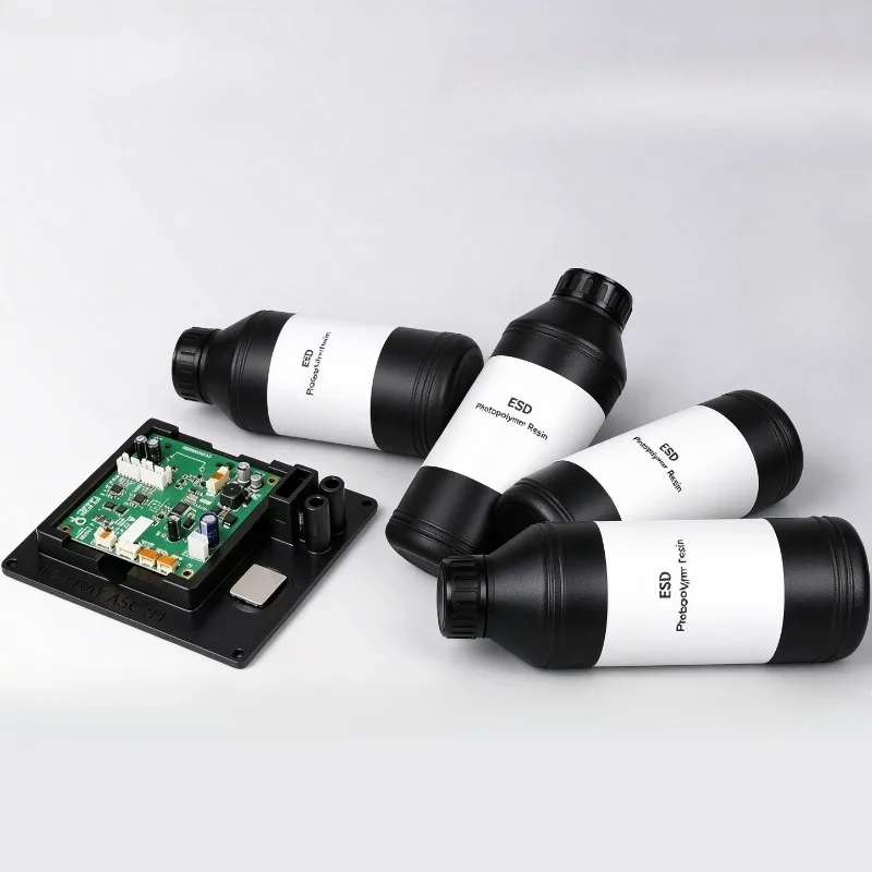 ESD‑Safe Rigid Photopolymer Resin 405nm LCD 3D Printing Consumable High‑Strength Tough High‑Precision Material