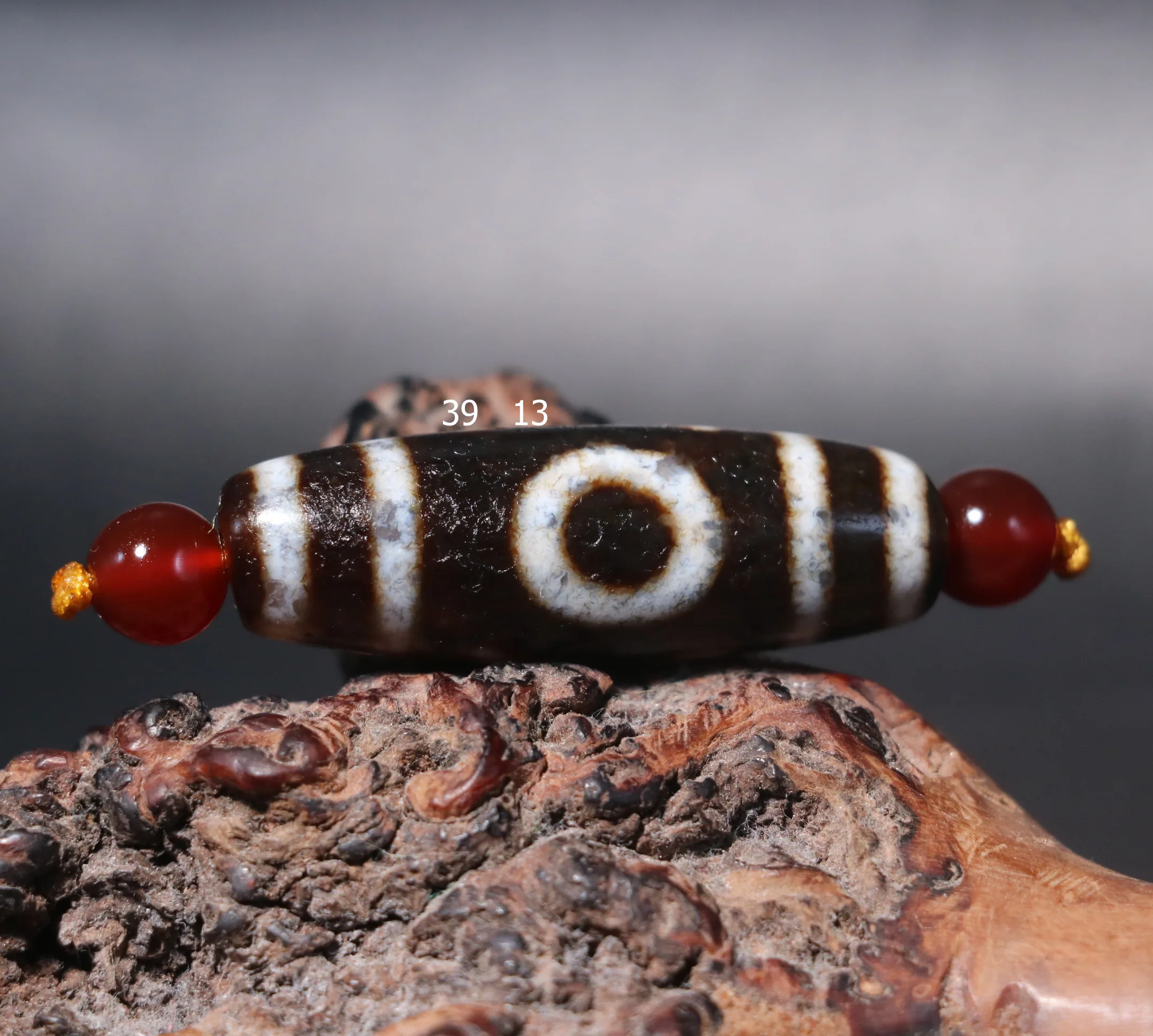 Magic Power Energy Tibetan Old Agate Harmonious Heaven&Earth dZi Bead Amulet Fit For Making Bracelet  Timestown Sauces