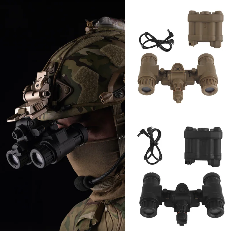 Tactical Helmet Night Vision No Functions AN/PVS31 Binocular Night Vision Dummy Model Helmet Decorative Cosplay Props