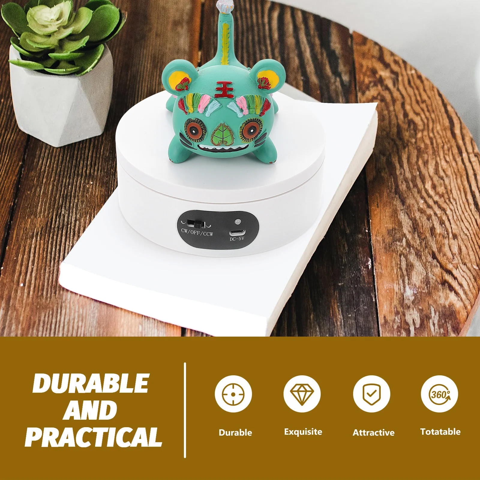 

1 set 1 Set Rotating Display Stand For Jewelry Watch Bracelet Electric Turntable Show Case Indoor Display Stand Reusable Plastic