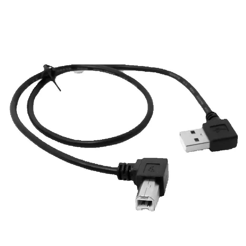 Right Left Angle USB A Male To USB B Male Type B BM Right Angle Printer Scanner 90 Degree Cable 30cm 1m 0.5m 1.5m BM Angled