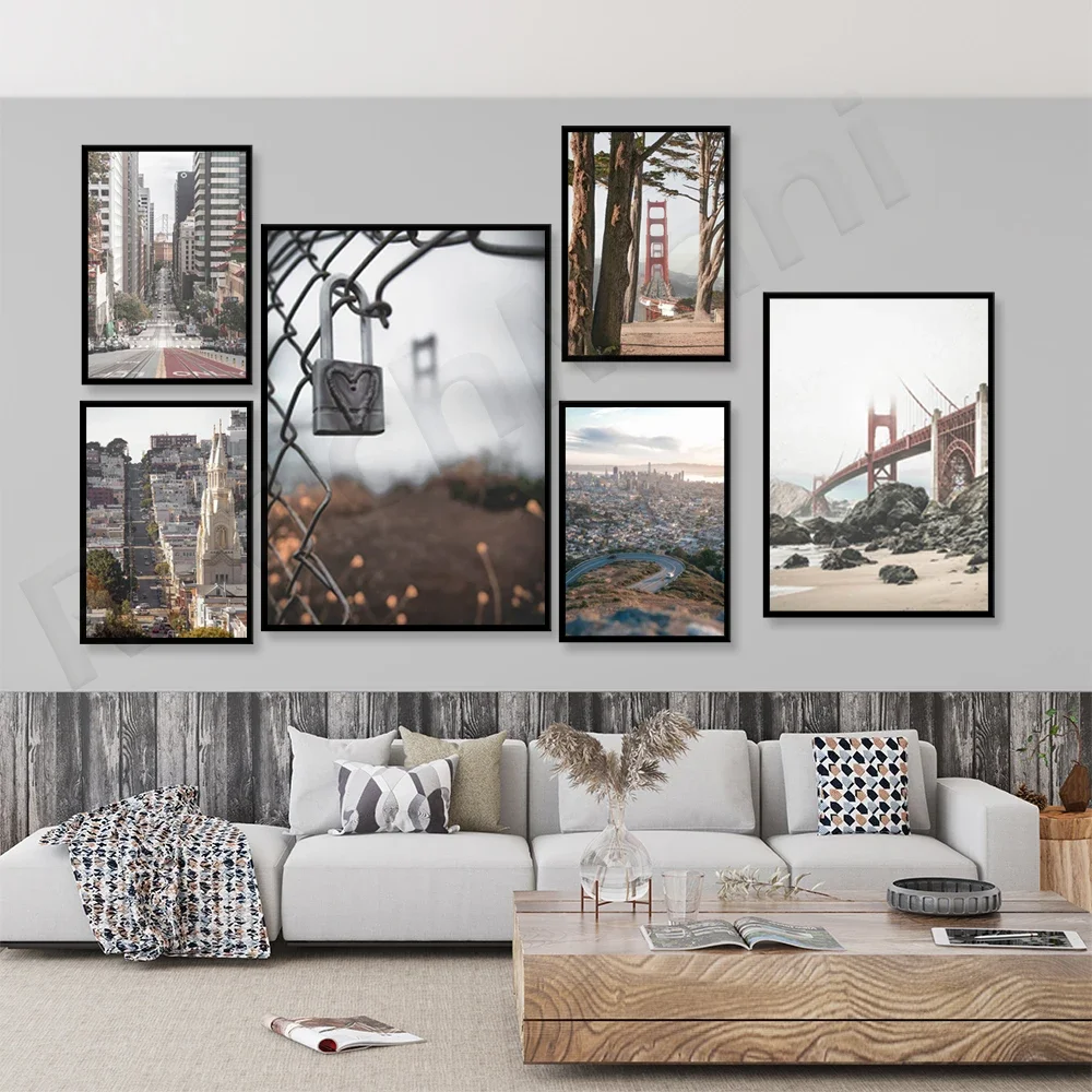 Golden Gate Bridge Prints, San Francisco California Prints, Coit Tower, California Travel Art Prints, Landscape Posters