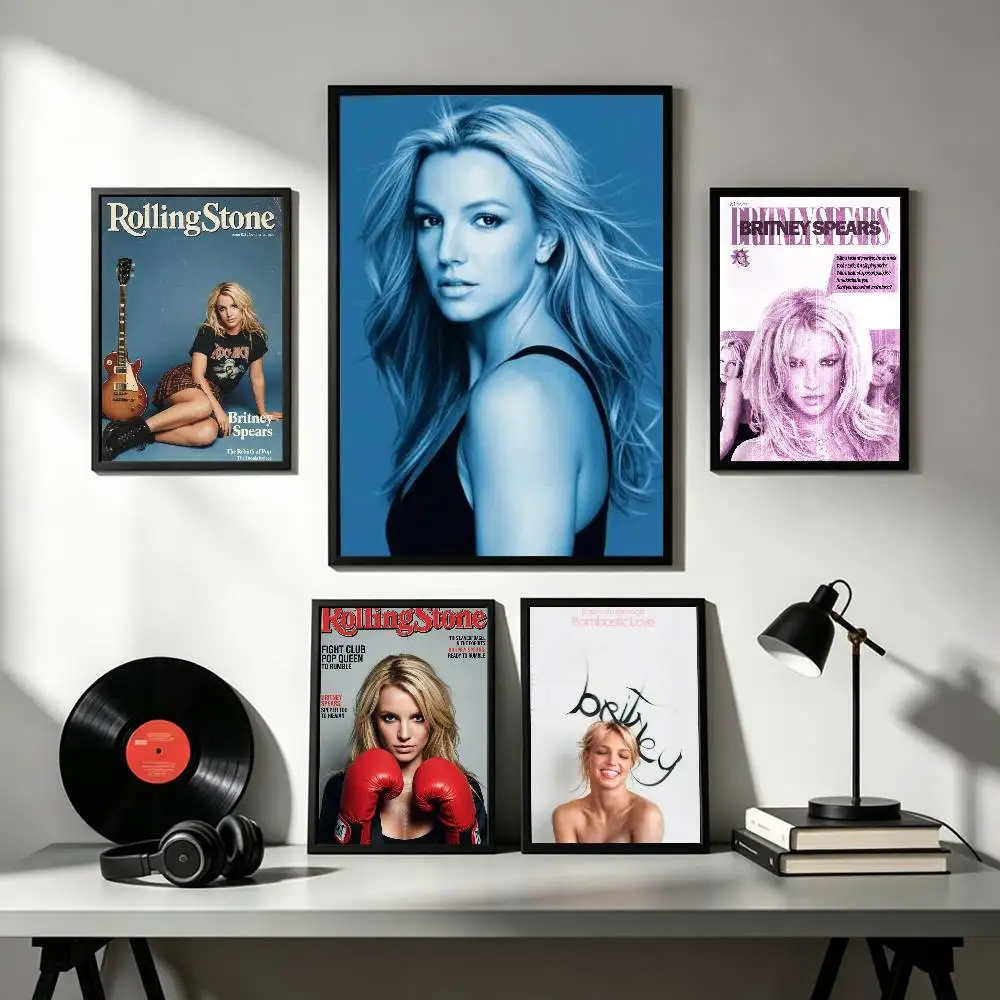 Pop Singer Britney Spears  Poster High Quality Dorm Living Room Aesthetic Wall Decoration Painting Stickers Gift
