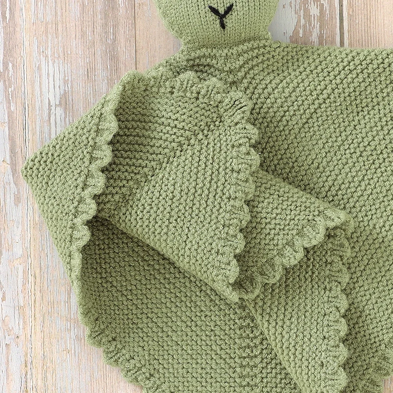 Neugeborenen Beschwichtigen Handtücher Kaninchen Gestrickte Infant Baby Jungen Mädchen Sicherheit Decke Comfortbale Weiche Kleinkind Taschentuch Zahnen Bib