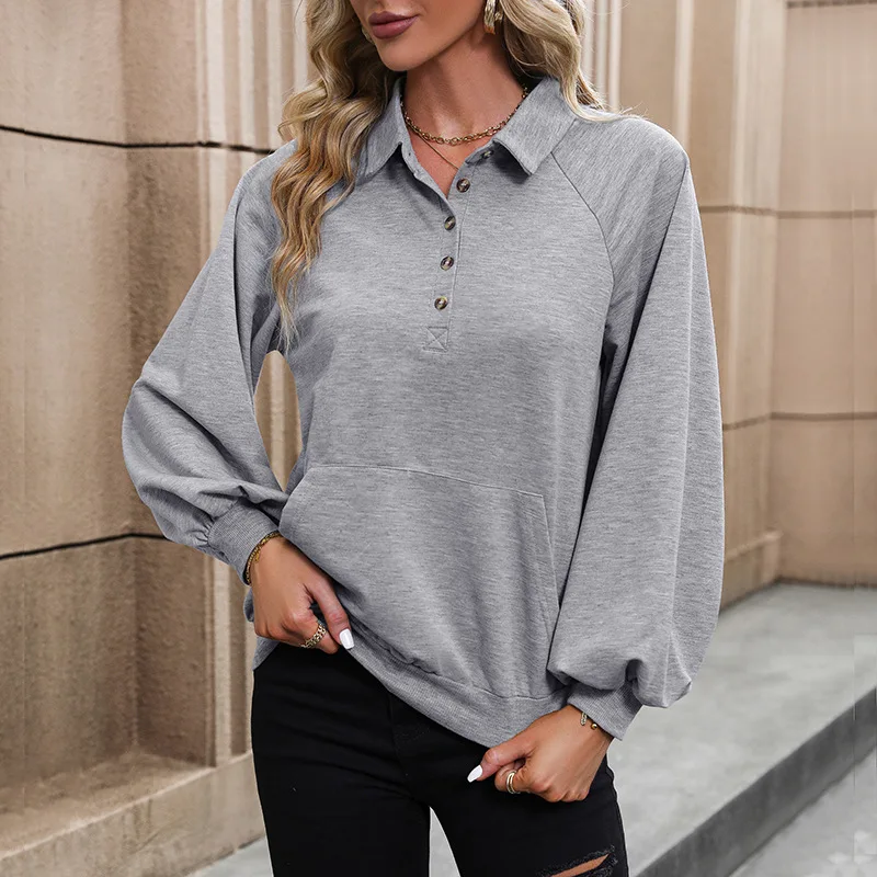 Nuevo 2025 Sudadera con capucha larga con cuello informal para mujer Faion transfronterizo Color puro sudadera cómoda delgada Sle