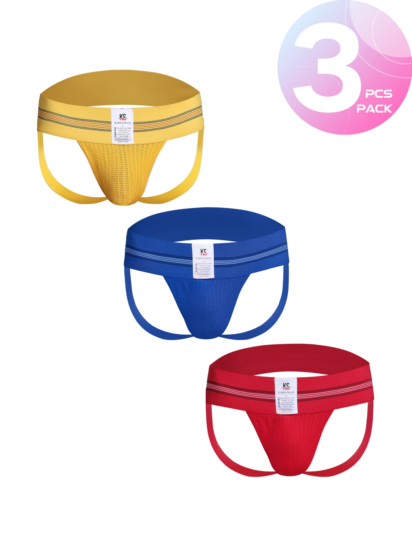 

Sexy Jockstrap Thongs Gay Underwear Lingerie Underpants Bikini G String Wide Waist Band Hombre Panties Athletic Supporters 3pcs